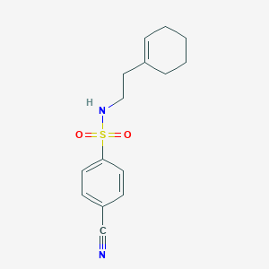 molecular formula C15H18N2O2S B262900 4-cyano-N-[2-(cyclohexen-1-yl)ethyl]benzenesulfonamide 