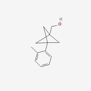 molecular formula C13H16O B2629006 [3-(2-Methylphenyl)-1-bicyclo[1.1.1]pentanyl]methanol CAS No. 2287271-90-1