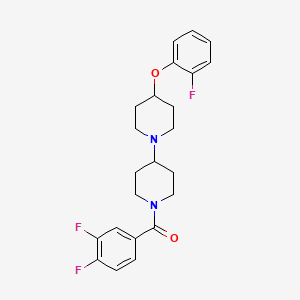 (3,4-Difluorophenyl)(4-(2-fluorophenoxy)-[1,4'-bipiperidin]-1'-yl)methanone