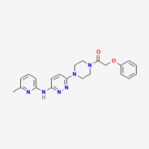 molecular formula C22H24N6O2 B2629039 1-(4-(6-((6-Methylpyridin-2-yl)amino)pyridazin-3-yl)piperazin-1-yl)-2-phenoxyethanone CAS No. 1021248-60-1