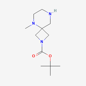 molecular formula C12H23N3O2 B2629040 叔丁基 5-甲基-2,5,8-三氮杂螺[3.5]壬烷-2-羧酸酯 CAS No. 1823524-06-6