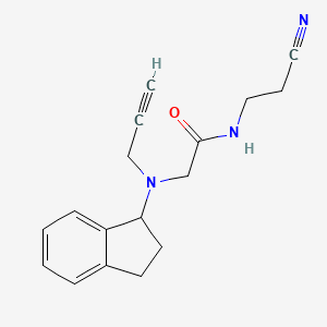 N-(2-cyanoethyl)-2-[(2,3-dihydro-1H-inden-1-yl)(prop-2-yn-1-yl)amino]acetamide