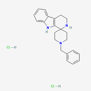molecular formula C22H27Cl2N3 B2629058 1-Benzyl-2',3',4',9'-tetrahydrospiro[piperidine-4,1'-pyrido[3,4-b]indole] dihydrochloride CAS No. 317822-51-8