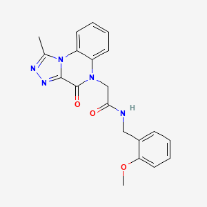 molecular formula C20H19N5O3 B2629060 N-(2-methoxybenzyl)-2-(1-methyl-4-oxo[1,2,4]triazolo[4,3-a]quinoxalin-5(4H)-yl)acetamide CAS No. 1261015-09-1