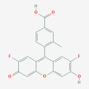 molecular formula C21H12F2O5 B2629065 4-羧基-宾夕法尼亚绿 CAS No. 879288-14-9