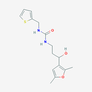 molecular formula C15H20N2O3S B2629066 1-(3-(2,5-Dimethylfuran-3-yl)-3-hydroxypropyl)-3-(thiophen-2-ylmethyl)urea CAS No. 1421456-61-2