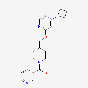 [4-[(6-Cyclobutylpyrimidin-4-yl)oxymethyl]piperidin-1-yl]-pyridin-3-ylmethanone