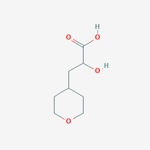 molecular formula C8H14O4 B2629069 2-Hydroxy-3-(tetrahydro-2H-pyran-4-yl)propanoic acid CAS No. 1314901-60-4