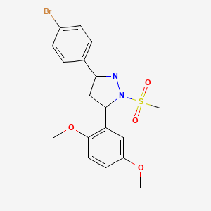 3-(4-bromophenyl)-5-(2,5-dimethoxyphenyl)-1-(methylsulfonyl)-4,5-dihydro-1H-pyrazole