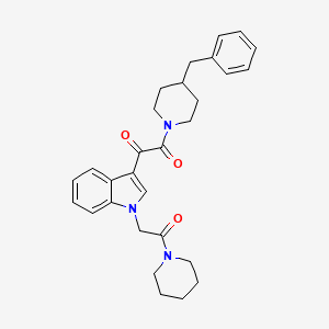 1-(4-benzylpiperidin-1-yl)-2-(1-(2-oxo-2-(piperidin-1-yl)ethyl)-1H-indol-3-yl)ethane-1,2-dione