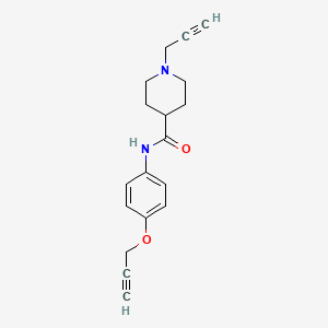 molecular formula C18H20N2O2 B2629079 1-(prop-2-yn-1-yl)-N-[4-(prop-2-yn-1-yloxy)phenyl]piperidine-4-carboxamide CAS No. 1376000-58-6
