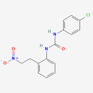 molecular formula C15H14ClN3O3 B2629087 N-(4-氯苯基)-N'-[2-(2-硝基乙基)苯基]脲 CAS No. 338410-35-8