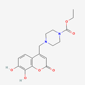 molecular formula C17H20N2O6 B2629095 Ethyl 4-[(7,8-dihydroxy-2-oxochromen-4-yl)methyl]piperazine-1-carboxylate CAS No. 859858-05-2