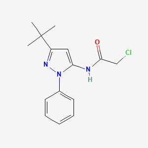 molecular formula C15H18ClN3O B2629096 N-(3-叔丁基-1-苯基-1H-吡唑-5-基)-2-氯乙酰胺 CAS No. 882223-93-0