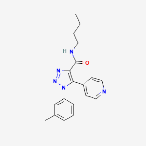 N-butyl-1-(3,4-dimethylphenyl)-5-(pyridin-4-yl)-1H-1,2,3-triazole-4-carboxamide