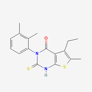 3-(2,3-dimethylphenyl)-5-ethyl-6-methyl-2-sulfanyl-3H,4H-thieno[2,3-d]pyrimidin-4-one