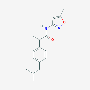molecular formula C17H22N2O2 B262912 2-(4-isobutylphenyl)-N-(5-methyl-3-isoxazolyl)propanamide 