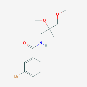 molecular formula C13H18BrNO3 B2629121 3-溴-N-(2,3-二甲氧基-2-甲基丙基)苯甲酰胺 CAS No. 2034451-73-3