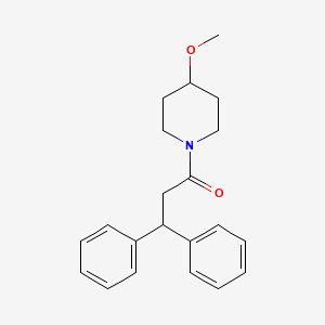 molecular formula C21H25NO2 B2629124 1-(4-Methoxypiperidin-1-yl)-3,3-diphenylpropan-1-one CAS No. 1207008-11-4