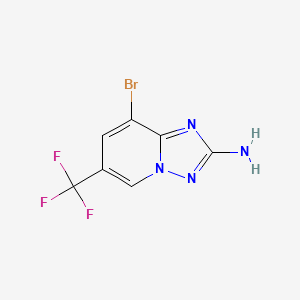molecular formula C7H4BrF3N4 B2629125 8-溴-6-(三氟甲基)-[1,2,4]三唑并[1,5-a]吡啶-2-胺 CAS No. 1257705-46-6
