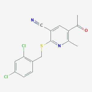 5-Acetyl-2-[(2,4-dichlorobenzyl)sulfanyl]-6-methylnicotinonitrile