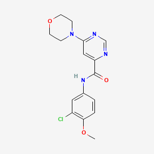 molecular formula C16H17ClN4O3 B2629134 N-(3-氯-4-甲氧苯基)-6-吗啉代嘧啶-4-甲酰胺 CAS No. 1909676-69-2