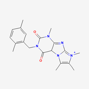 molecular formula C20H23N5O2 B2629142 3-[(2,5-dimethylphenyl)methyl]-1,6,7,8-tetramethyl-1H,2H,3H,4H,8H-imidazo[1,2-g]purine-2,4-dione CAS No. 878721-72-3