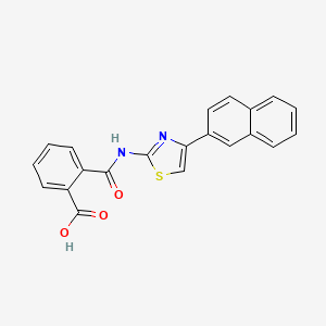 molecular formula C21H14N2O3S B2629148 2-[(4-naphthalen-2-yl-1,3-thiazol-2-yl)carbamoyl]benzoic Acid CAS No. 325807-33-8