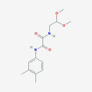 molecular formula C14H20N2O4 B2629156 N-(2,2-dimethoxyethyl)-N'-(3,4-dimethylphenyl)oxamide CAS No. 898360-33-3
