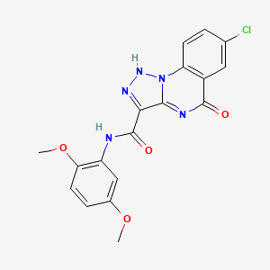 molecular formula C18H14ClN5O4 B2629164 7-氯-N-(2,5-二甲氧基苯基)-5-羟基[1,2,3]三唑并[1,5-a]喹唑啉-3-甲酰胺 CAS No. 1040696-82-9