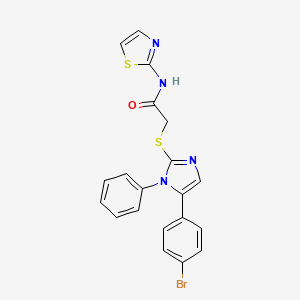 2-((5-(4-bromophenyl)-1-phenyl-1H-imidazol-2-yl)thio)-N-(thiazol-2-yl)acetamide