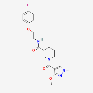 N-(2-(4-fluorophenoxy)ethyl)-1-(3-methoxy-1-methyl-1H-pyrazole-4-carbonyl)piperidine-3-carboxamide