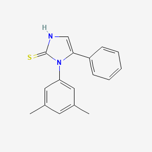 molecular formula C17H16N2S B2629185 1-(3,5-二甲苯基)-5-苯基-1H-咪唑-2-硫醇 CAS No. 852388-88-6