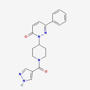 6-Phenyl-2-[1-(1H-pyrazole-4-carbonyl)piperidin-4-yl]pyridazin-3-one