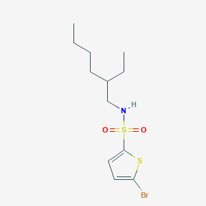 molecular formula C12H20BrNO2S2 B262919 5-bromo-N-(2-ethylhexyl)thiophene-2-sulfonamide 