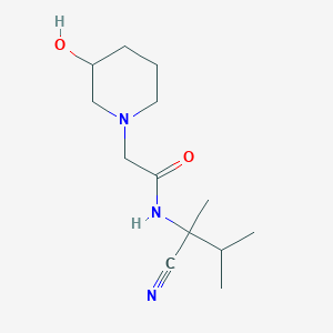 molecular formula C13H23N3O2 B2629193 N-(2-Cyano-3-methylbutan-2-yl)-2-(3-hydroxypiperidin-1-yl)acetamide CAS No. 1118790-38-7