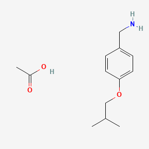 molecular formula C13H21NO3 B2629196 (4-Isobutoxyphenyl)methanamine acetate CAS No. 955997-89-4
