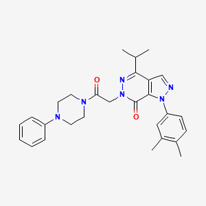 1-(3,4-dimethylphenyl)-4-isopropyl-6-(2-oxo-2-(4-phenylpiperazin-1-yl)ethyl)-1H-pyrazolo[3,4-d]pyridazin-7(6H)-one
