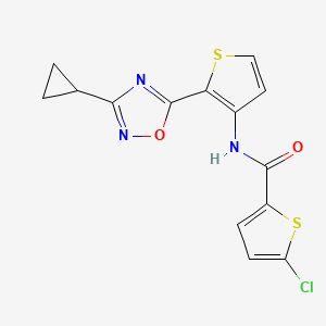 5-chloro-N-(2-(3-cyclopropyl-1,2,4-oxadiazol-5-yl)thiophen-3-yl)thiophene-2-carboxamide