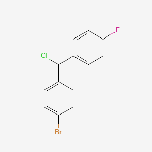 molecular formula C13H9BrClF B2629224 1-Bromo-4-(chloro(4-fluorophenyl)methyl)benzene CAS No. 1340421-97-7