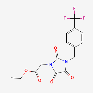 Ethyl 2-{2,4,5-trioxo-3-[4-(trifluoromethyl)benzyl]-1-imidazolidinyl}acetate