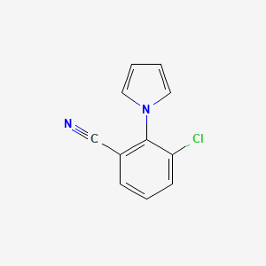 molecular formula C11H7ClN2 B2629238 3-chloro-2-(1H-pyrrol-1-yl)benzenecarbonitrile CAS No. 866042-71-9