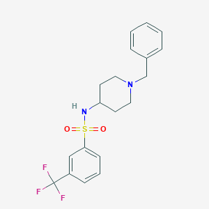 molecular formula C19H21F3N2O2S B262924 N-(1-benzyl-4-piperidinyl)-3-(trifluoromethyl)benzenesulfonamide 