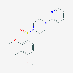 molecular formula C18H23N3O3S B2629242 1-[(2,4-Dimethoxy-3-methylphenyl)sulfinyl]-4-(2-pyridinyl)piperazine CAS No. 338981-93-4