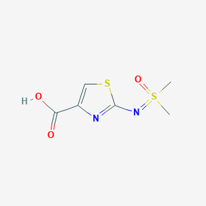 2-((Dimethyl(oxo)-l6-sulfanylidene)amino)thiazole-4-carboxylic acid