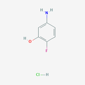 molecular formula C6H7ClFNO B2629245 5-氨基-2-氟苯酚；盐酸盐 CAS No. 2490375-61-4