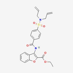 ethyl 3-(4-(N,N-diallylsulfamoyl)benzamido)benzofuran-2-carboxylate