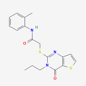N-(2-methylphenyl)-2-[(4-oxo-3-propyl-3,4-dihydrothieno[3,2-d]pyrimidin-2-yl)sulfanyl]acetamide