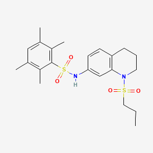 2,3,5,6-tetramethyl-N-(1-(propylsulfonyl)-1,2,3,4-tetrahydroquinolin-7-yl)benzenesulfonamide