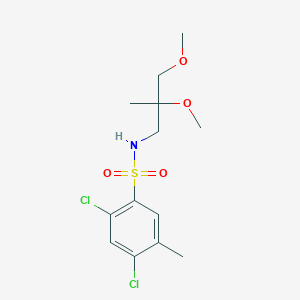 molecular formula C13H19Cl2NO4S B2629264 2,4-dichloro-N-(2,3-dimethoxy-2-methylpropyl)-5-methylbenzene-1-sulfonamide CAS No. 2034243-18-8